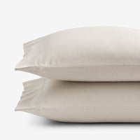 Classic Ultra-Cozy Cotton Flannel Pillowcase Set - Oatmeal, Standard,Oatmeal