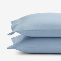 Classic Ultra-Cozy Cotton Flannel Pillowcase Set - Powder Blue, Standard,Powder Blue
