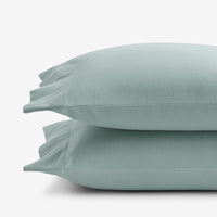 Classic Ultra-Cozy Cotton Flannel Pillowcase Set - Seafoam, Standard,Seafoam