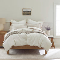 Classic Ultra-Cozy Cotton Flannel Solid Duvet Cover - Ivory, Twin/Twin XL,Ivory