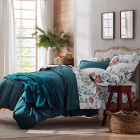 Classic Ultra-Cozy Cotton Flannel Solid Duvet Cover - Teal, Twin/Twin XL,Teal