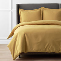 Classic Ultra-Cozy Cotton Flannel Solid Duvet Cover - Amber, Twin/Twin XL,Amber