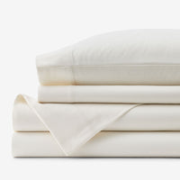 Classic Ultra-Cozy Cotton Flannel Bed Sheet Set - Ivory, Twin XL,Ivory