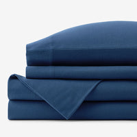 Classic Ultra-Cozy Cotton Flannel Bed Sheet Set - Slate Blue, Twin XL,Slate Blue