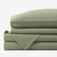 Classic Ultra-Cozy Cotton Flannel Bed Sheet Set - Willow Green, Twin XL,Willow Green