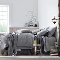 Classic Ultra-Cozy Cotton Flannel Bed Sheet Set - Slate Gray, Twin XL,Slate Gray
