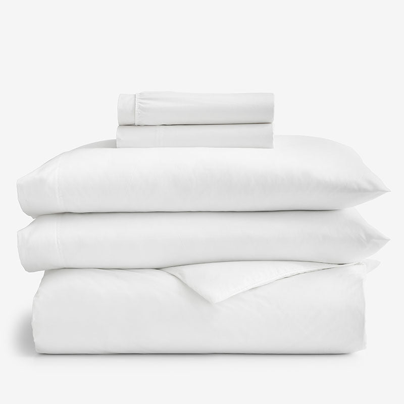 5-Piece Supima® Cotton Wrinkle-Free Sateen Duvet Cover & Sheeting Bundle,