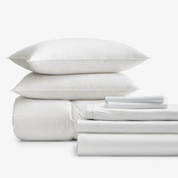 8-Piece Supima® Cotton Wrinkle-Free Sateen & LoftAIRE™ Down Alternative Bedding Bundle,
