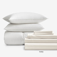 8-Piece Supima® Cotton Wrinkle-Free Sateen & LoftAIRE™ Down Alternative Bedding Bundle,