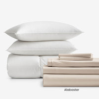 8-Piece Supima® Cotton Wrinkle-Free Sateen & LoftAIRE™ Down Alternative Bedding Bundle,