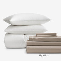 8-Piece Supima® Cotton Wrinkle-Free Sateen & LoftAIRE™ Down Alternative Bedding Bundle,