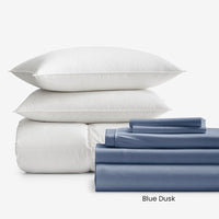 8-Piece Supima® Cotton Wrinkle-Free Sateen & LoftAIRE™ Down Alternative Bedding Bundle,