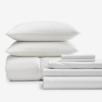 8-Piece Supima® Cotton Wrinkle-Free Sateen & LaCrosse™ Down Bedding Bundle,