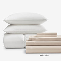 8-Piece Supima® Cotton Wrinkle-Free Sateen & LaCrosse™ Down Bedding Bundle,
