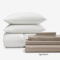 8-Piece Supima® Cotton Wrinkle-Free Sateen & LaCrosse™ Down Bedding Bundle,