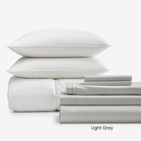 8-Piece Supima® Cotton Wrinkle-Free Sateen & LaCrosse™ Down Bedding Bundle,