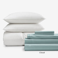 8-Piece Supima® Cotton Wrinkle-Free Sateen & LaCrosse™ Down Bedding Bundle,