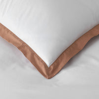 Solid Border Classic Cool Cotton Percale Duvet Cover - Clay, Twin/Twin XL,Clay