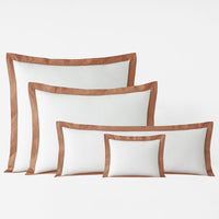 Solid Border Classic Cool Cotton Percale Sham - Clay, Euro,Clay