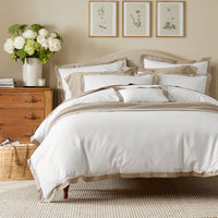 Solid Border Classic Cool Cotton Percale Sham - Cocoa, Standard,Cocoa