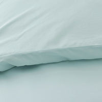 Solid Border Classic Cool Cotton Percale Sham - Pale Blue, Standard,Pale Blue