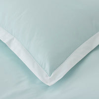 Solid Border Classic Cool Cotton Percale Sham - Pale Blue, Standard,Pale Blue