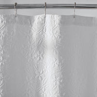 Leaf Matelassé Shower Curtain - White,White