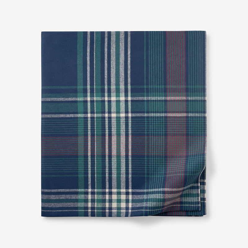 Classic Plaid Ultra-Cozy Cotton Flannel Flat Bed Sheet - Winter Plaid, Twin/Twin XL,Winter Plaid