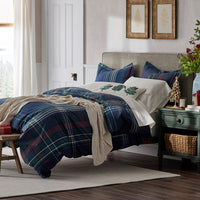 Classic Plaid Ultra-Cozy Cotton Flannel Flat Bed Sheet - Winter Plaid, Twin/Twin XL,Winter Plaid