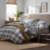 Classic Plaid Ultra-Cozy Cotton Flannel Fitted Bed Sheet - Walter, Twin XL,Walter