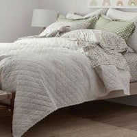 Vintage Eyelet Quilted Sham - White, Standard,White