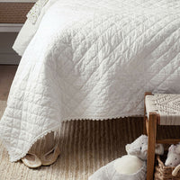 Vintage Eyelet Quilted Sham - White, Standard,White
