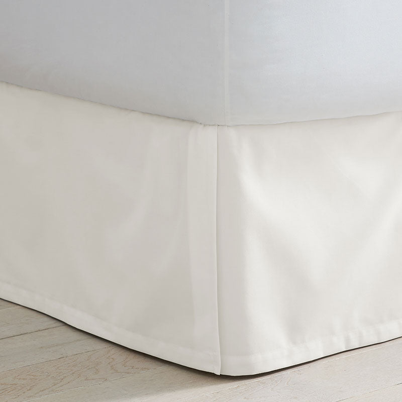 Classic Smooth Wrinkle-Free Sateen Bed Skirt - Creme, Twin,Creme