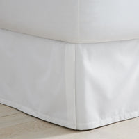 Classic Smooth Wrinkle-Free Sateen Bed Skirt - White, Twin,White