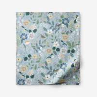 Strawberry Fields Classic Cool Cotton Percale Flat Bed Sheet - Slate, Twin/Twin XL,Slate