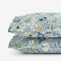 Strawberry Fields Classic Cool Cotton Percale Pillowcase Set - Slate, Standard,Slate
