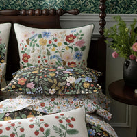 Strawberry Fields Classic Cool Cotton Percale Duvet Cover - Black Multi, Twin/Twin XL,Black Multi