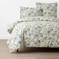 Strawberry Fields Classic Cool Cotton Percale Duvet Cover - Beige, Twin/Twin XL,Beige