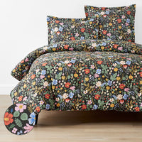 Strawberry Fields Classic Cool Cotton Percale Comforter - Black Multi, King/Cal. King,Black Multi