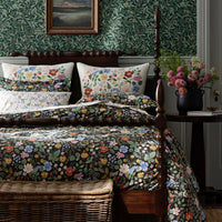 Strawberry Fields Classic Cool Cotton Percale Comforter - Black Multi, King/Cal. King,Black Multi