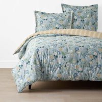 Strawberry Fields Classic Cool Cotton Percale Reversible Comforter - Slate, Twin/Twin XL,Slate