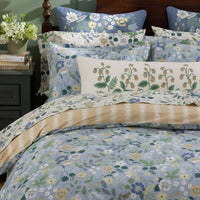 Strawberry Fields Classic Cool Cotton Percale Reversible Comforter - Slate, Twin/Twin XL,Slate