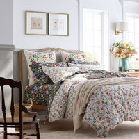Strawberry Fields Classic Cool Cotton Percale Sham - White Multi, Standard,White Multi