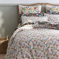 Strawberry Fields Classic Cool Cotton Percale Sham - White Multi, Standard,White Multi