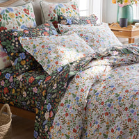 Strawberry Fields Classic Cool Cotton Percale Sham - White Multi, Standard,White Multi