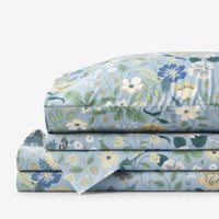 Strawberry Fields Classic Cool Cotton Percale Bed Sheet Set - Slate, Twin,Slate