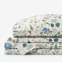 Strawberry Fields Classic Cool Cotton Percale Bed Sheet Set - Beige, Twin,Beige