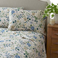 Strawberry Fields Classic Cool Cotton Percale Bed Sheet Set - Beige, Twin,Beige