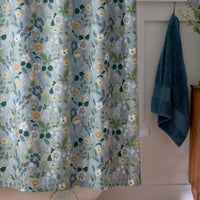 Strawberry Fields Classic Cool Cotton Percale Shower Curtain - Slate,Slate