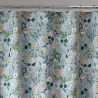 Strawberry Fields Classic Cool Cotton Percale Shower Curtain - Slate,Slate